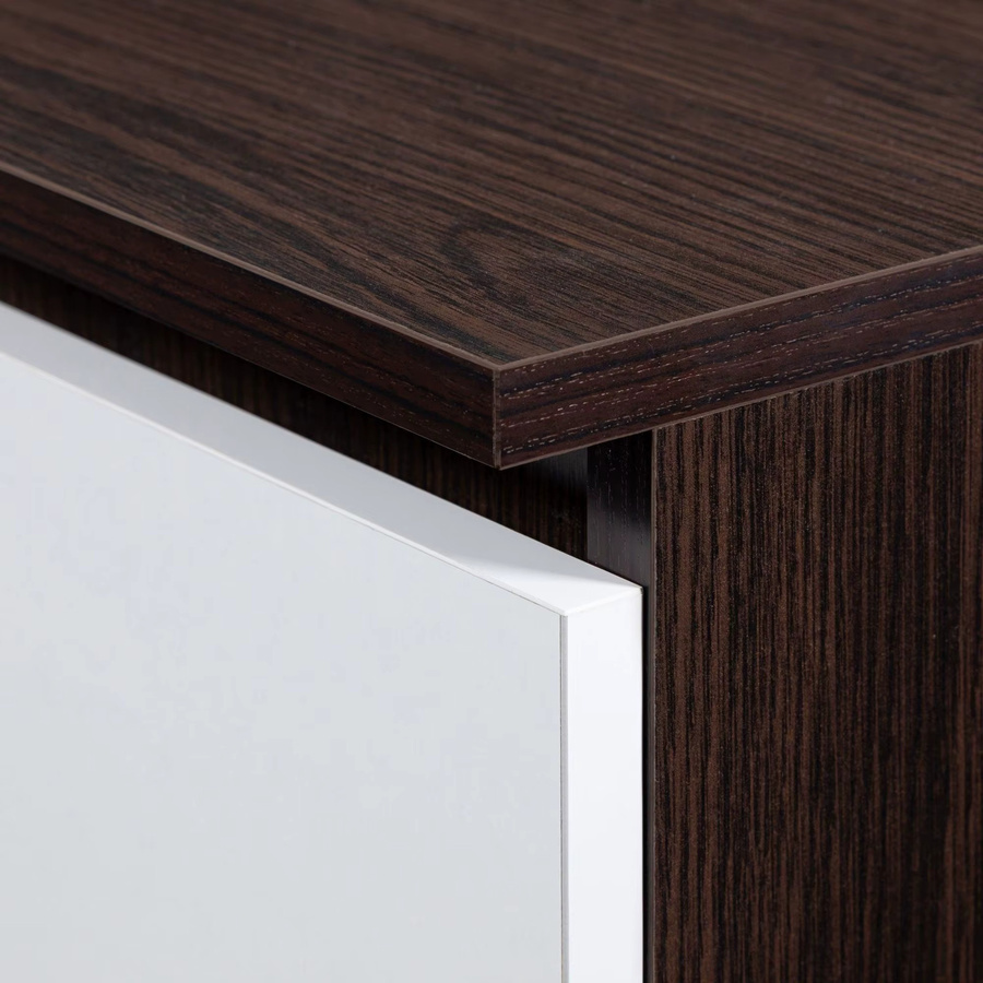 AKORD K60 Kommode Wenge und Weiß Matt, H x B x T: 121 x 60 x 40 cm - Bild 3