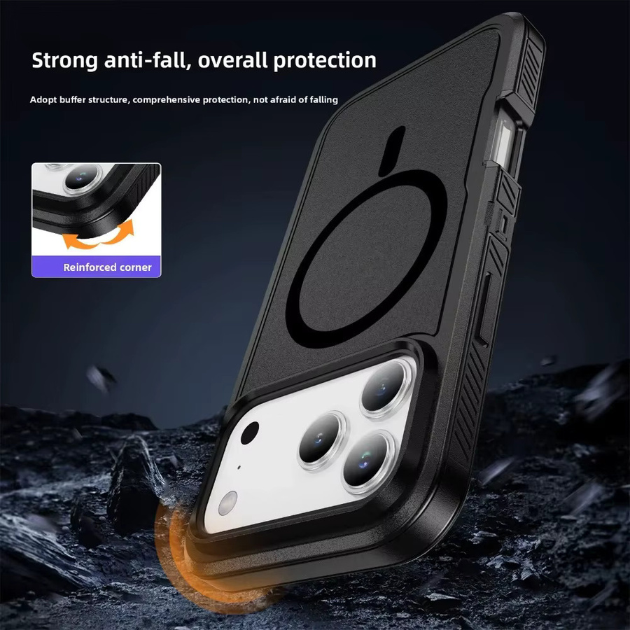 OTT Armor Schutzhülle für iPhone 17 Air 16 15 14 Plus 13 12 Pro Max mit Magnetfunktion in Blau - Bild 2