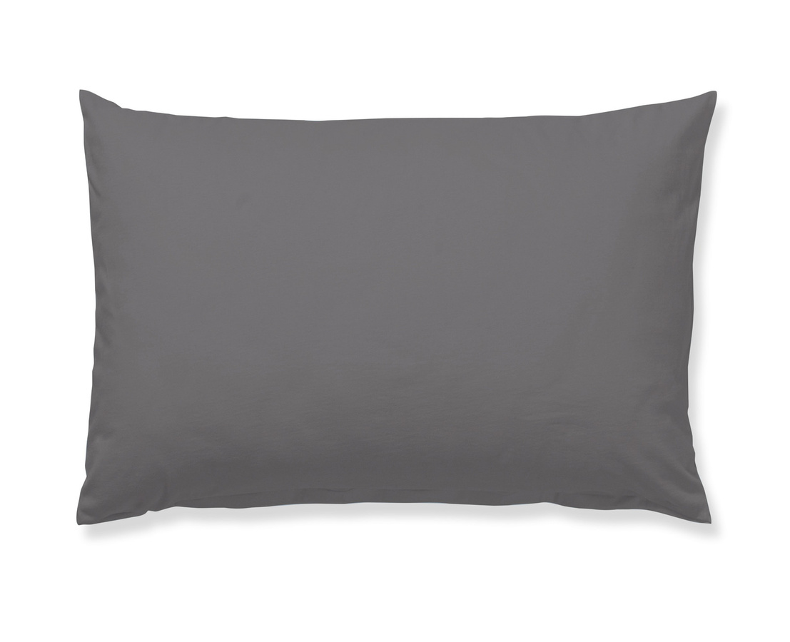 2er Pack Janine Jersey Kissenbezüge aus 100% Baumwolle, Farbe: Grau, B/H: 40 x 60 cm - Bild 1