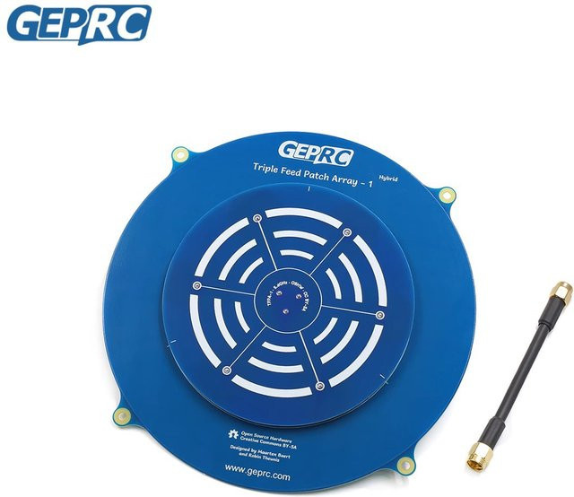 GEPRC Triple Feed Patch Array 5,8 GHz zirkular polarisierte Antenne für RC Drohnen und VTX Videoübertragung in Blau - Bild 1