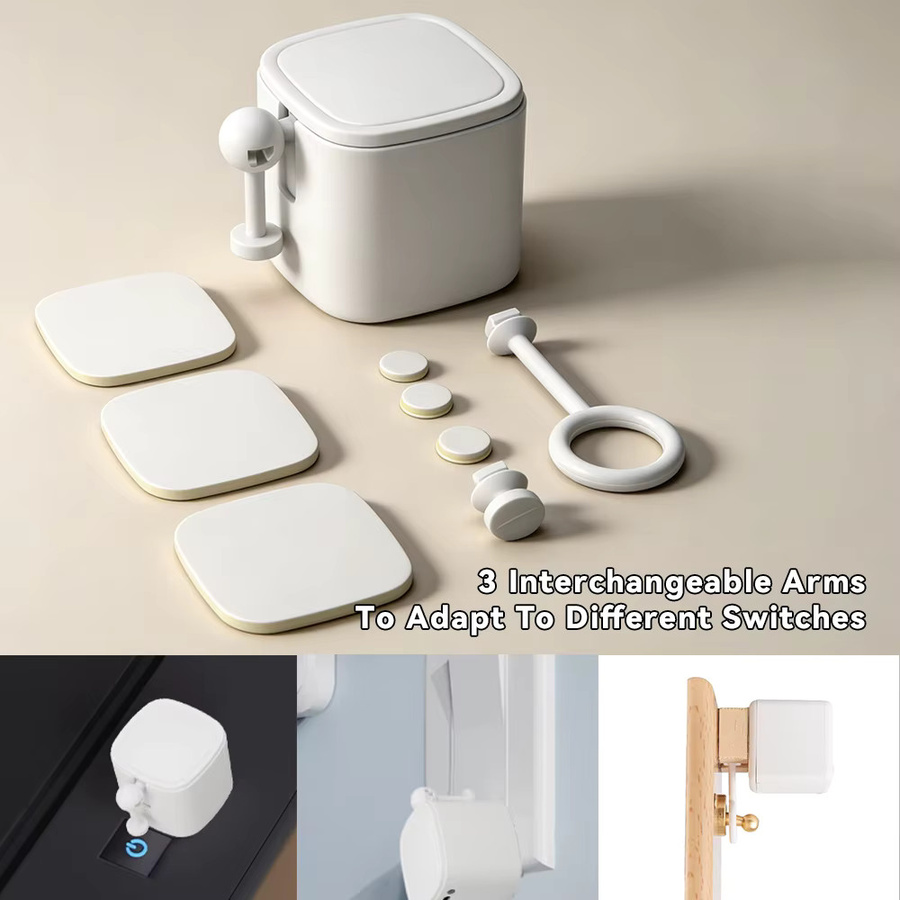 Tuya Smart Bluetooth Tastenroboter als DIY Nachrüstwerkzeug und physischer Fingersimulator zur Steuerung von Tastenschaltern via Smart Life App, kompatibel mit Alexa und Google Home, in Weiß oder Beige - Bild 4