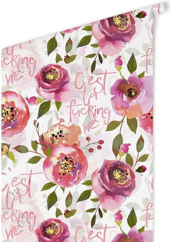 K&L Wall Art Vliestapete Vintage C'est la fu*ing vie, mehrfarbig, matt - Bild 1