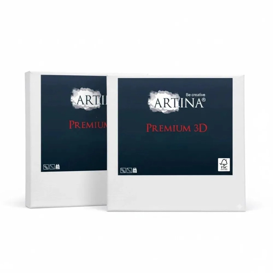 Artina Keilrahmen Leinwand Premium 3D 2er Set Weiß B: 18 cm, H: 24 cm - Bild 2