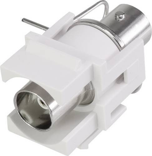 Renkforce RF-KS-BNC BNC-Einbaumodul Keystone in Weiß - Bild 1