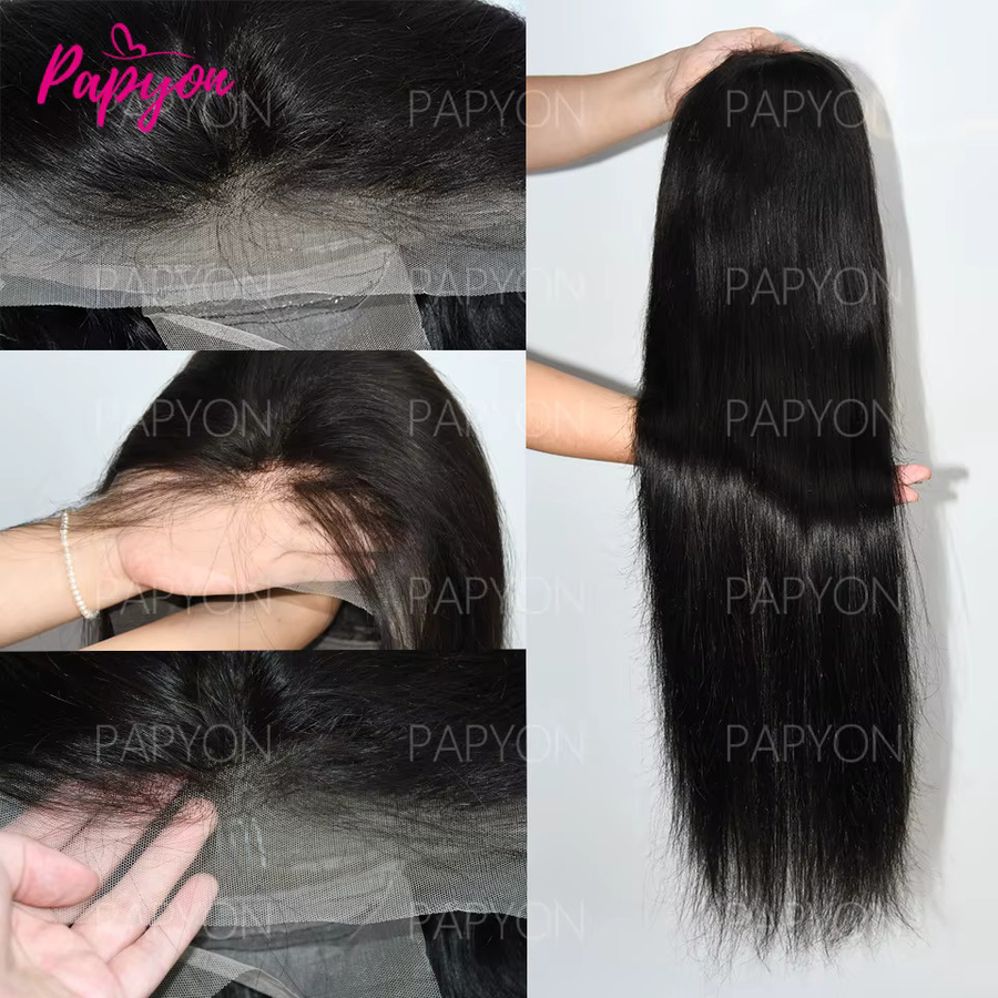 PAPYON Echthaarperücke, Brasilianisch, HD Transparente Lace Front, 200 Dichte - Bild 5