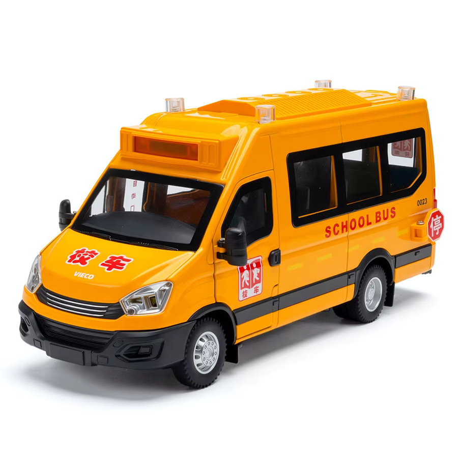 RMZ city Schulbus Polizeiauto Modellspielzeug, 1:24, mit Licht und Sound - Bild 3