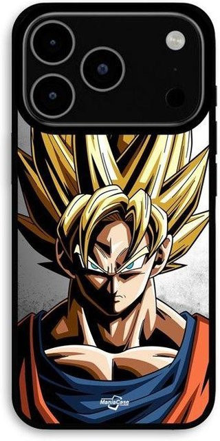 MANIACASE iPhone 17 Pro Hülle Dragon Ball Z Goku Super Ultra Instinct Design in Schwarz und Multicolour - Bild 1