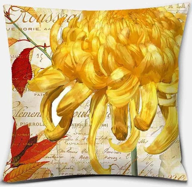 Dekokissenbezug mit Vintage Blumenmuster aus Peach Skin, B/B: 18 x 18 cm - Bild 1