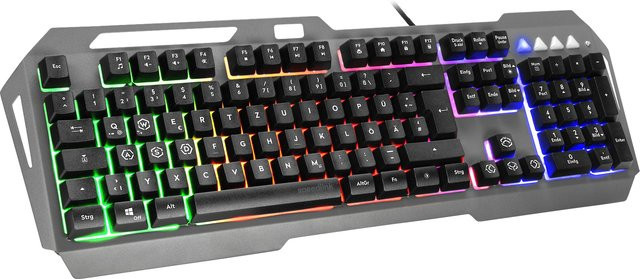 Speedlink Lunera Metal RGB Rainbow Gaming Keyboard in Schwarz mit DE Layout - Bild 1