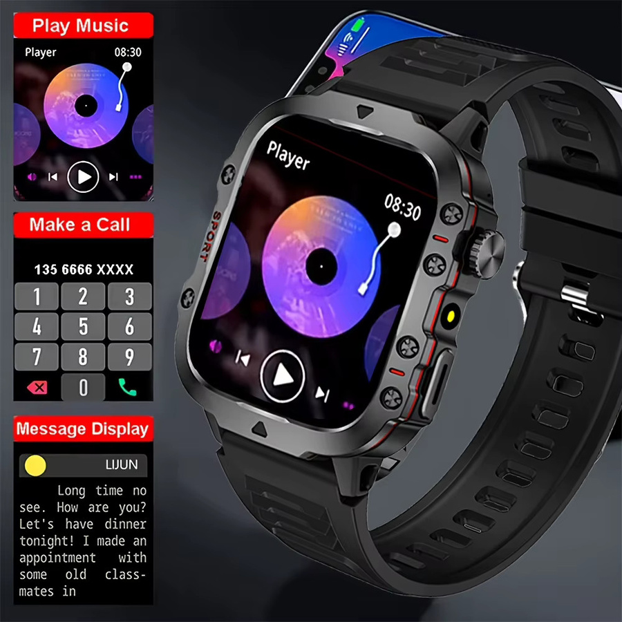 BOALZETD Smartwatch, Schwarz, Herren - Bild 2