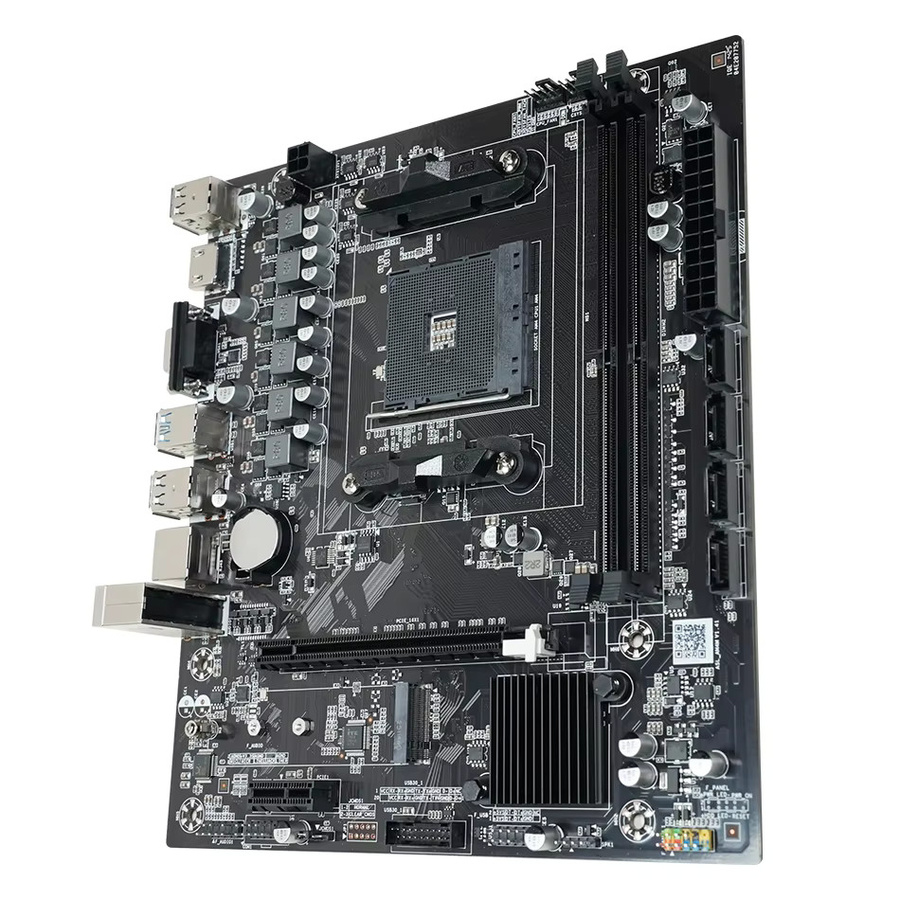 ENVINDA B450 AM4 Mainboard mit DDR4 Dual-Channel Support und M.2 NVMe SSD Slot in Schwarz - Bild 2