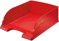Leitz Briefablage Jumbo Plus DIN A4 aus Kunststoff, Rot, B: 35,7 cm, T: 25,5 cm, H: 10,3 cm - Bild 1