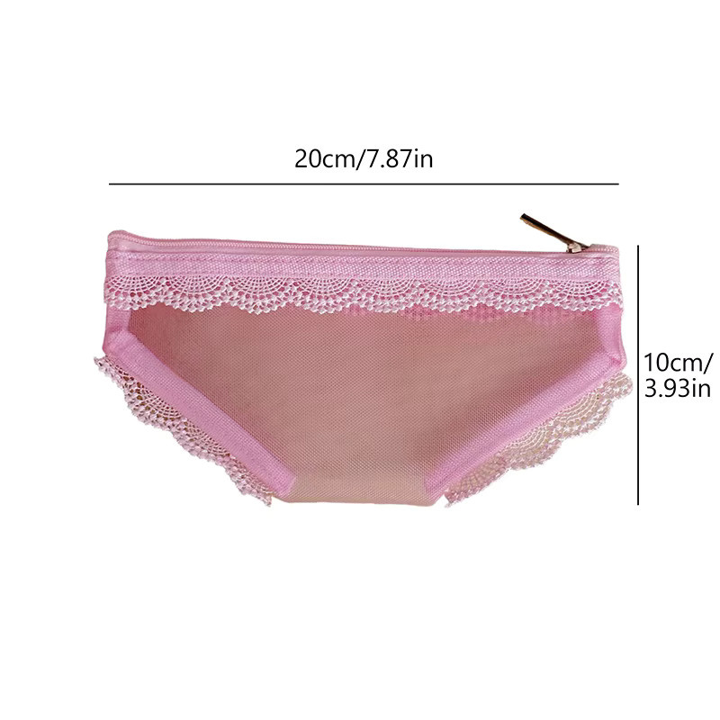HNKMP Kosmetikpinsel-Aufbewahrungstasche, transparent, mit Reißverschluss - Bild 3