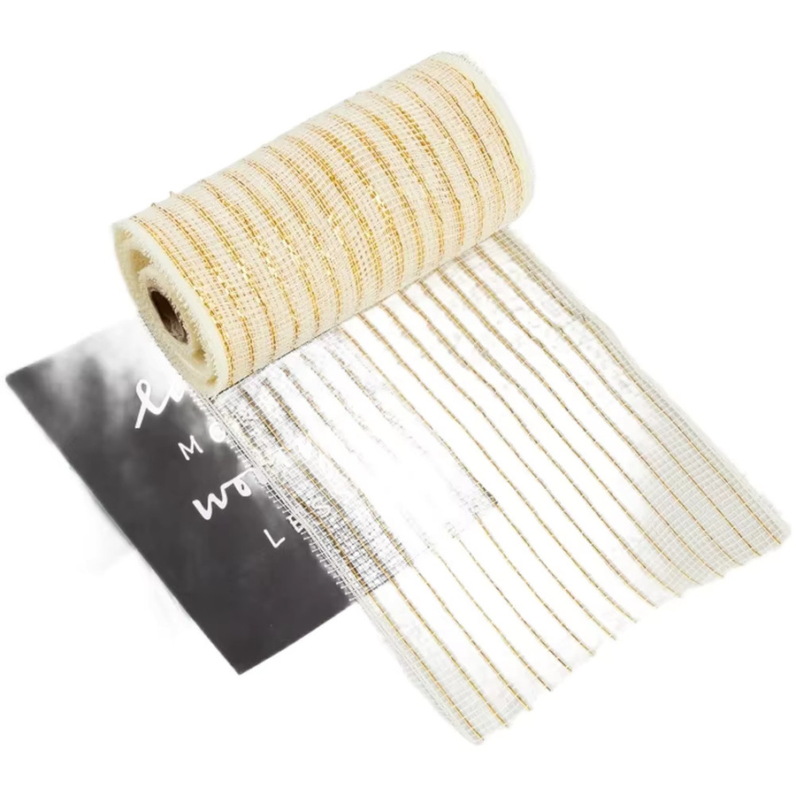 PP Mesh Ribbon Rolle für Weihnachtsdekoration und DIY-Bastelarbeiten, Breite: 15,24 cm, Länge: 9,14 m - Bild 4