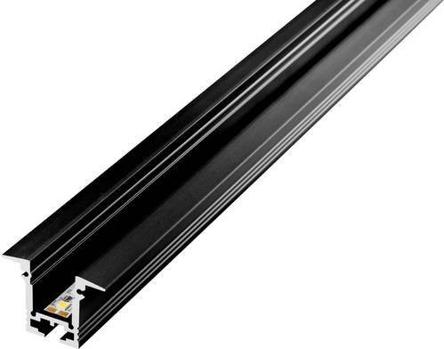 Barthelme T-Profil LED-Profil aus Aluminium in Schwarz, Einbauprofil - Bild 1