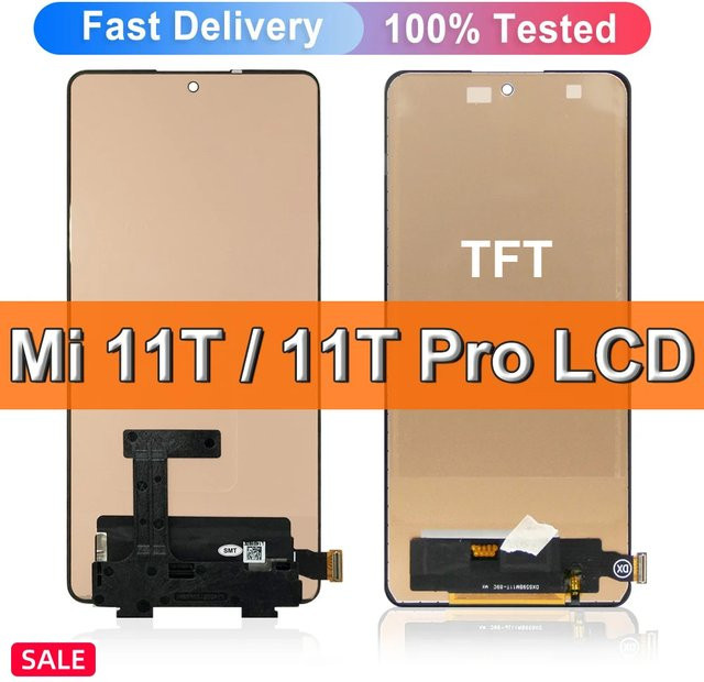 Xiaomi 11T Pro LCD-Display mit Rahmenbaugruppe und digitalem Touchscreen in Schwarz, 6,67 Zoll - Bild 1