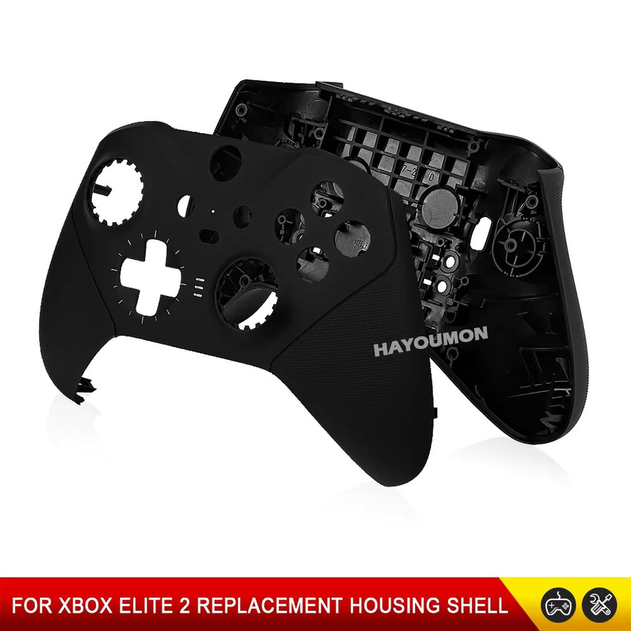 Pogopirate Ersatzteil Gehäuse-Frontabdeckung für Xbox One Elite Series 2 Controller in Schwarz-Weiß - Bild 3