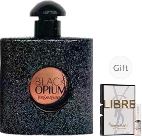 Yves Saint Laurent Black Opium Eau de Parfum, 75 ml, Damen, mit Libre Proben-Set