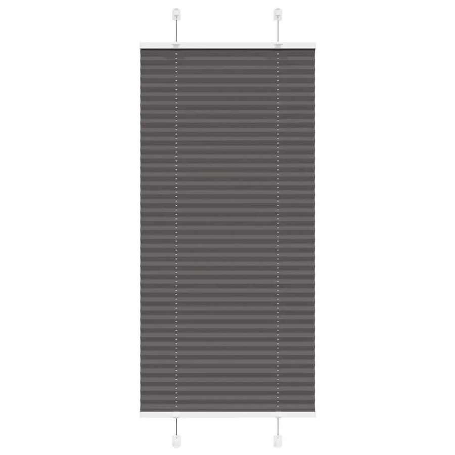 vidaXL Plissee Schwarz semi-transparent aus Polyester B: 60 cm, H: 100 cm - Bild 2