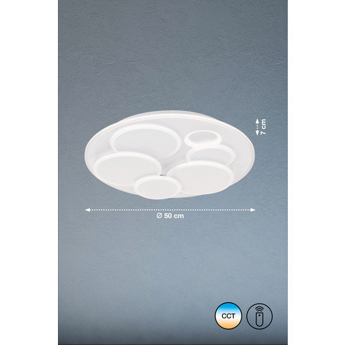 Fischer & Honsel Dots LED Deckenleuchte in Weiss, dimmbar mit Fernbedienung - Bild 2