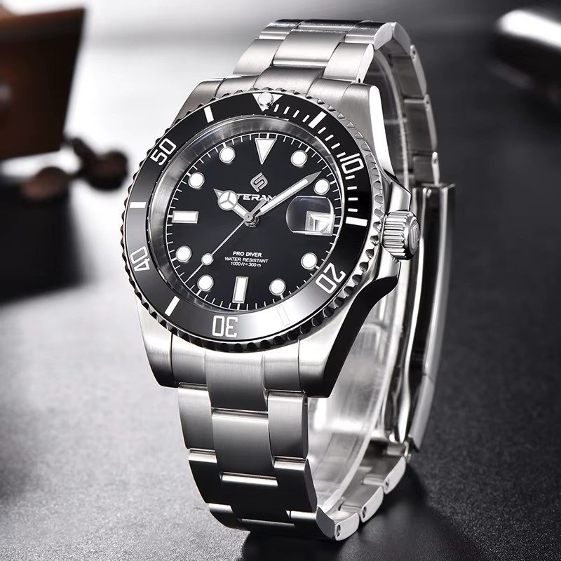 LIGE Armbanduhr Automatik, Edelstahl, Saphirglas, Herren, Schwarz - Bild 4