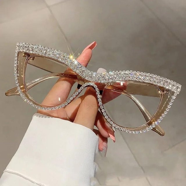 Fable Lesebrille Cat Eye, Kunststoff, Vollrand, transparent, gold, Damen - Bild 1