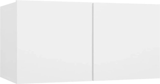 vidaXL TV-Hängeschrank in Weiß, modern und matt, B/T/H: 60 x 30 x 30 cm - Bild 1