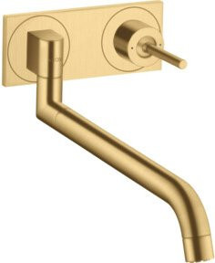 Hansgrohe Axor Uno Spültisch-Wandeinhebelmischer für die Küche, Gold Optik - Bild 1