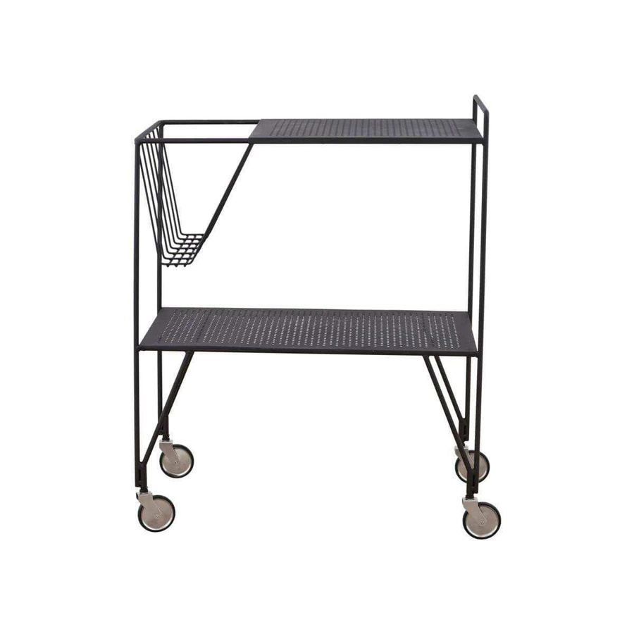 House Doctor Trolly Use Rollwagen aus Stahl in Schwarz matt, Höhe: 81 cm - Bild 1