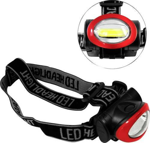 Eaxus LED Stirnlampe in Schwarz, batteriebetrieben mit 150 lm, verstellbar und sportlich - Bild 1