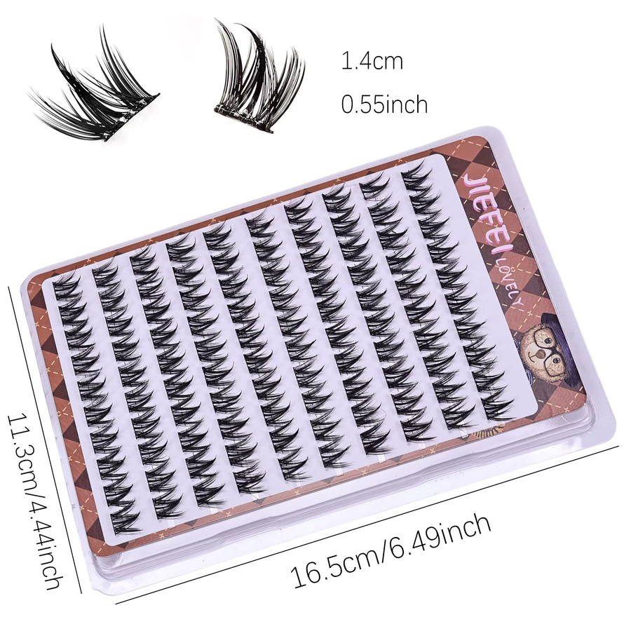 JIEFUXIN Falsche Wimpern, Black, Natürlich, Unisex - Bild 4