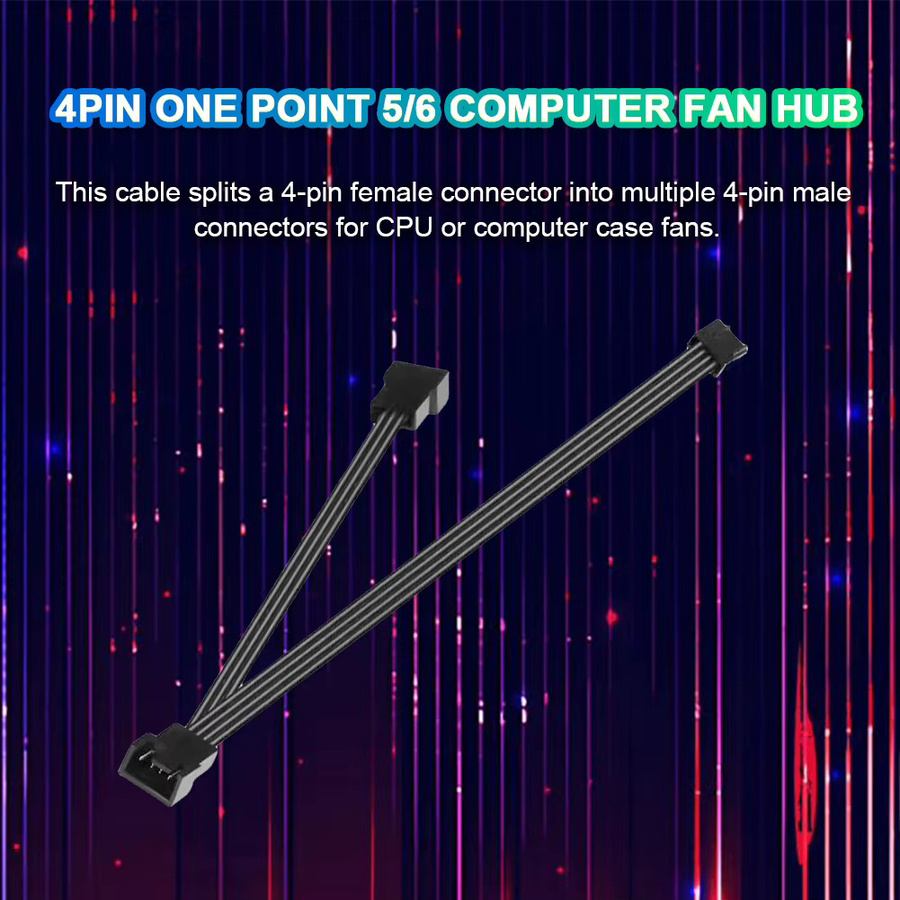 PWM Splitter Kabel Adapter für Computer CPU Lüfter Schwarz - Bild 1