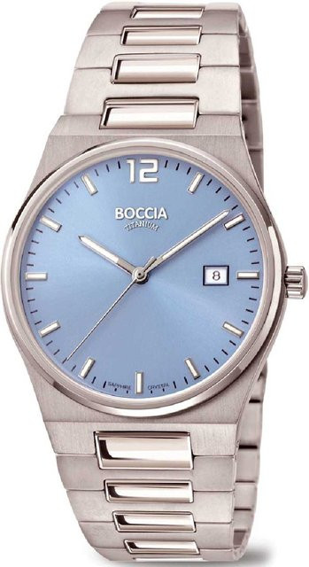 Boccia Herrenuhr, Quarz, Titan, Saphirglas, 39 mm, Blau, 5 ATM - Bild 1