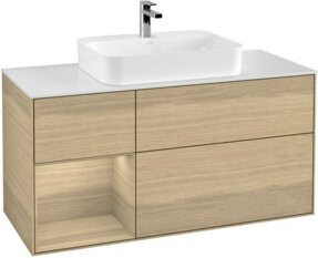 V&B Waschtischunterschrank Finion in Eiche, Breite: 120 cm, Tiefe: 50,1 cm, Höhe: 50,1 cm - Bild 1