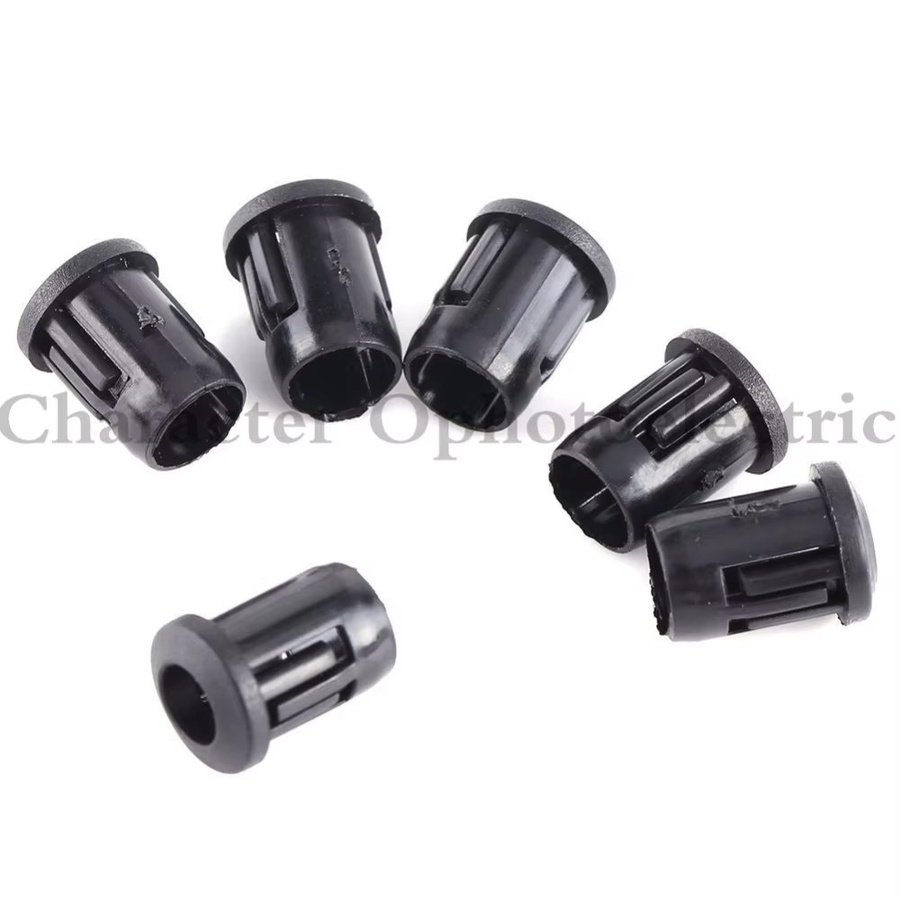 TAKEY Lampenfassung Diodenhalter aus Kunststoff in Schwarz für LED mit Clip und Lünette für 3mm, 5mm, 8mm und 10mm - Bild 3