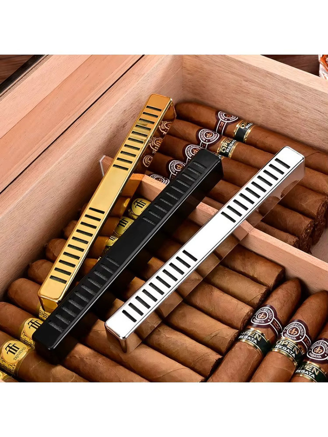 KeYi 2er-Set Zigarren-Humidor-Befeuchter Wiederverwendbare Feuchtigkeitsstreifen für Tabak in Silber - Bild 3