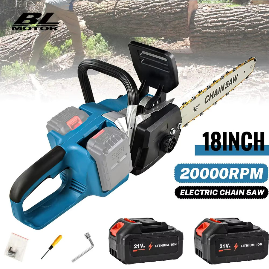 Bürstenlose 18-Zoll-Elektrokettensäge von Makita für LXT Akkus, Blau, 3000W kabelloses Gartenwerkzeug - Bild 6
