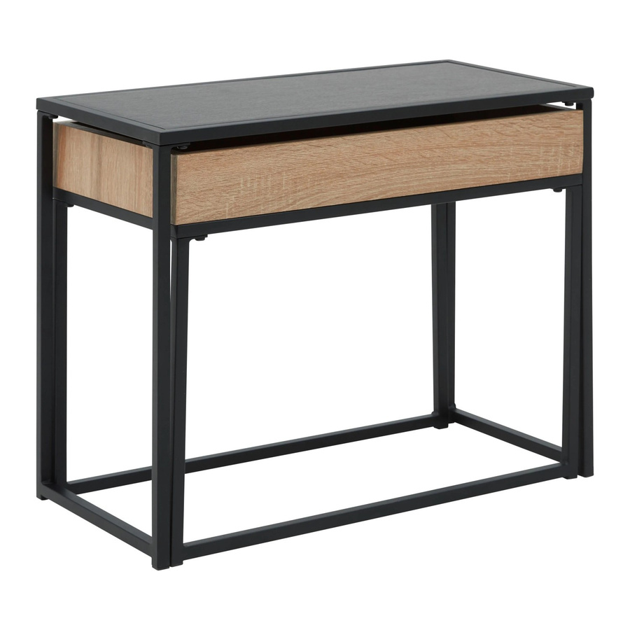 Bessagi Home Couchtisch Ani in Schwarz und Eichefarben mit Stauraum, B/T/H: 60 x 50 x 30 cm - Bild 2