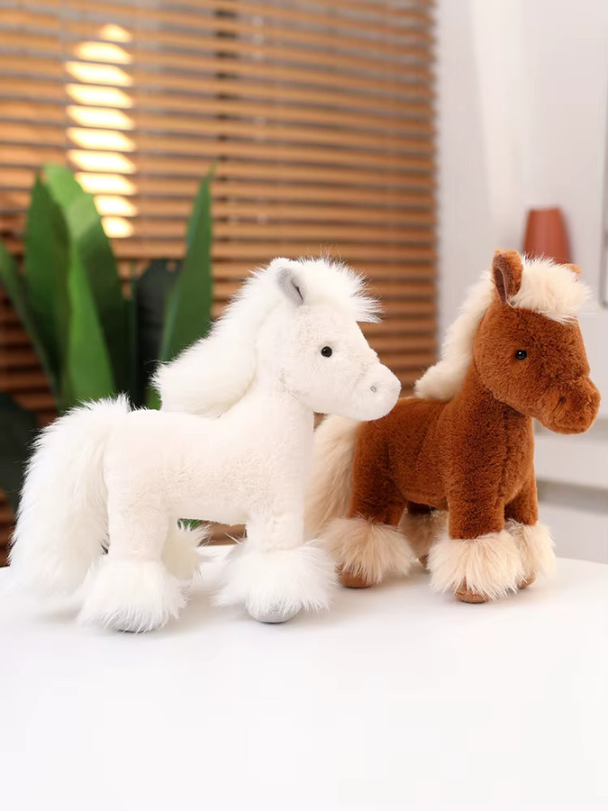 GFNANHAI Kawaii Pferd Plüschtier, Pony Puppe, Weiß - Bild 5