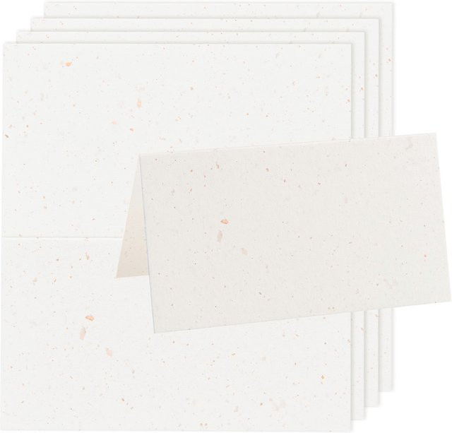 Rico Design Paper Poetry Renew Tischkarten Offwhite-roségold aus Papier, B/H: 5,0 x 10,0 cm - Bild 1