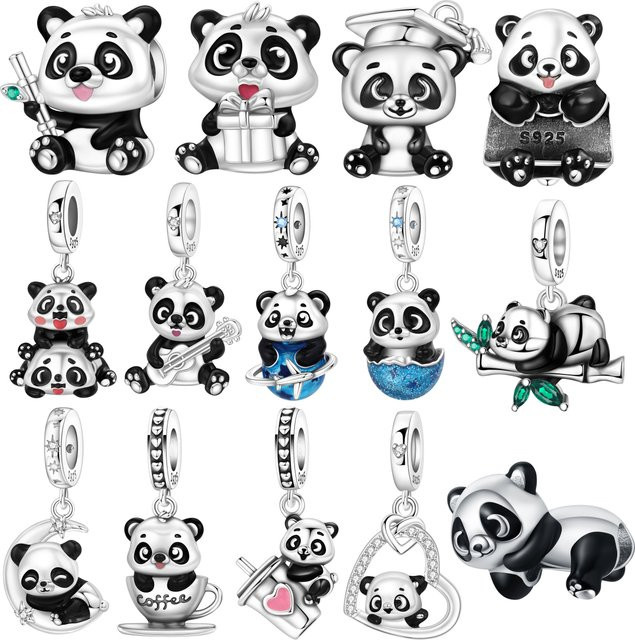 MISEFF Charm, Panda-Anhänger, 925 Sterling Silber - Bild 1