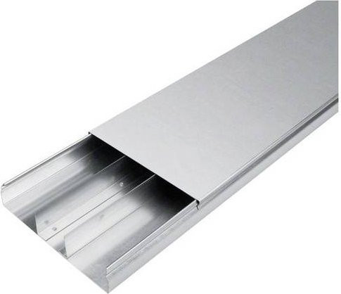 Hager Elektro-Sockelleistensystem in Silber, Stahl, Länge: 2000 mm - Bild 1