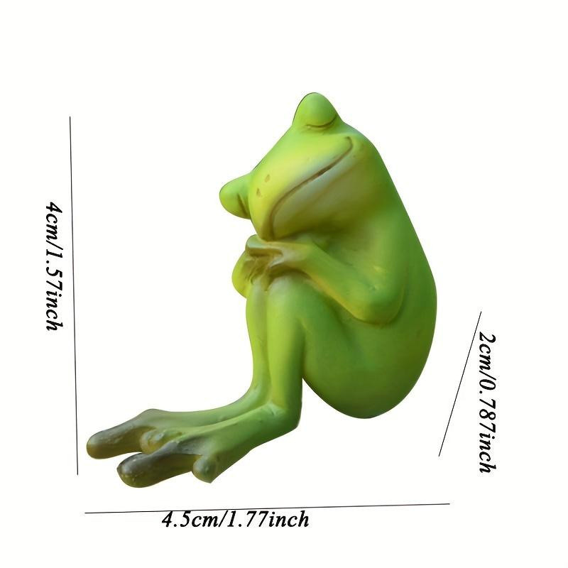 SZ-Damai Schlafender Frosch als Harz-Ornament für Garten, Bonsai und Mikrolandschaften in Grün - Bild 2