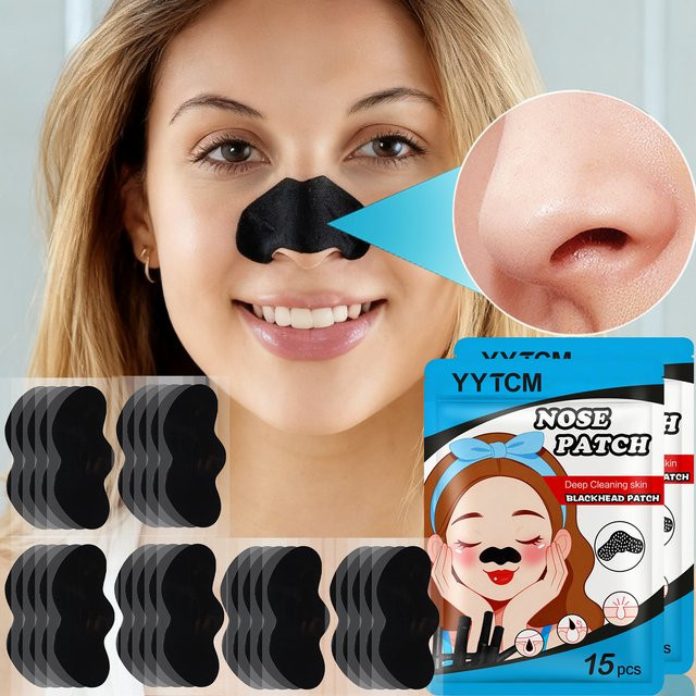 yytcm Mitesser-Nasenpflaster mit Aktivkohle, 15 Stück, Unisex - Bild 1