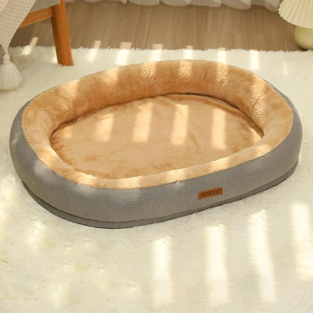 Kimpets Katzenbett und Hundebett aus Mikrofaser, beige, B/T: 50 x 40 cm - Bild 1