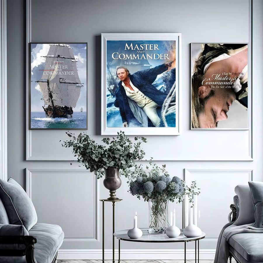 Vintage Filmposter Meister und Kommandant die Fernseite der Welt als Wanddeko im nordischen Stil ohne Rahmen - Bild 2