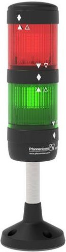 Pfannenberg LED Signalsäule BR50-2024DS10020L6L5 in Rot, Grün und Multicolour, Höhe: 25,8 cm, Durchmesser: 7,0 cm - Bild 1