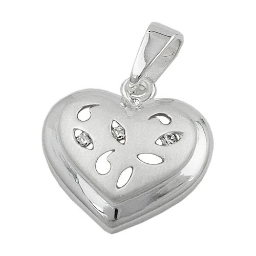 Colfem Anhänger Herz, 925 Silber, Zirkonia, Unisex - Bild 1