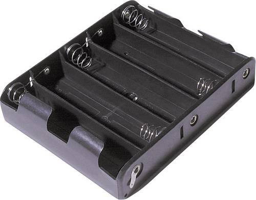 MPD BH210CL Batteriehalter für 10 Baby C Batterien mit Lötanschluss, Schwarz, L x B x H: 135 x 110 x 25 mm - Bild 1