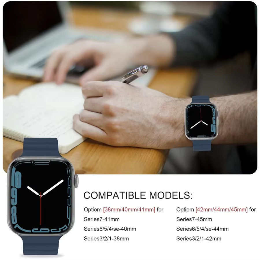 Magnetarmband Silikon, Unisex, für Apple Watch - Bild 3